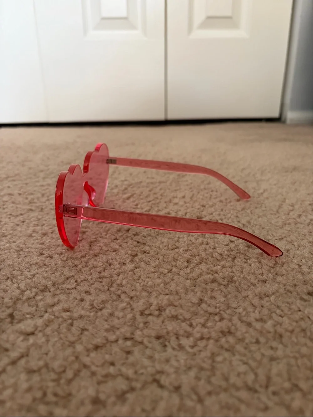 Heart-Shaped Pink Sunglasses